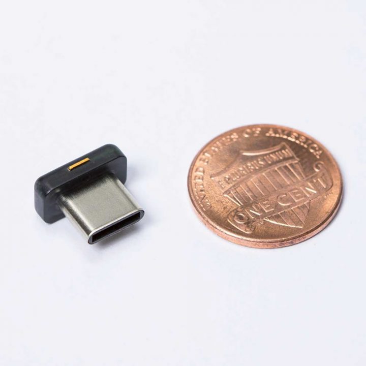 YubiKey 5C Nano fits in USB-C